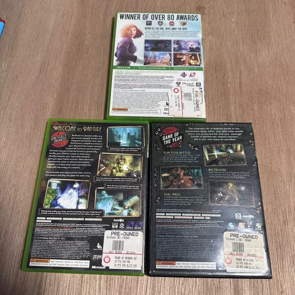 Xbox 360 BioShock BioShock 2 BioShock Infinite Complete Game Collection